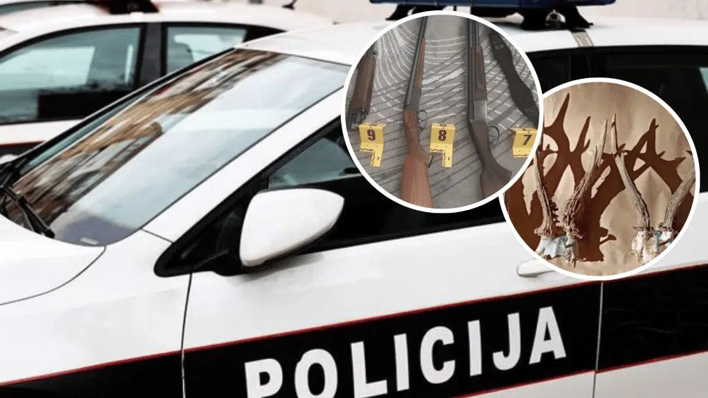 (FOTO)Velika policijska akcija u Čeliću zbog krivolova: Pronađeno oružje, municija i trofejni rogovi