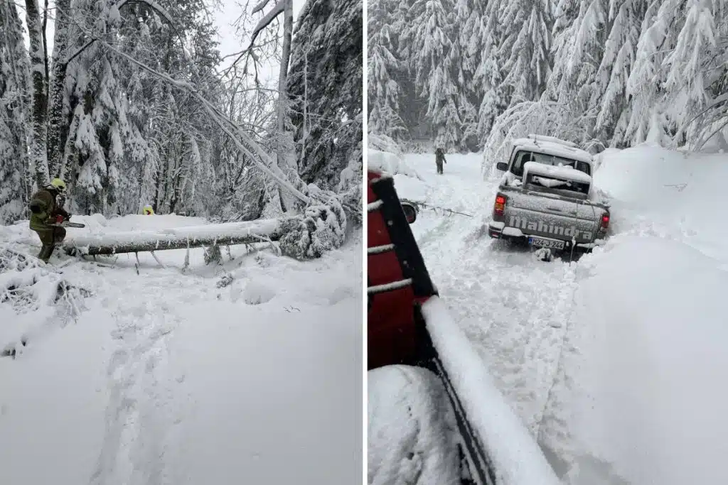 Evakuacija na planini: Vatrogasci spasili šest osoba iz snježne blokade