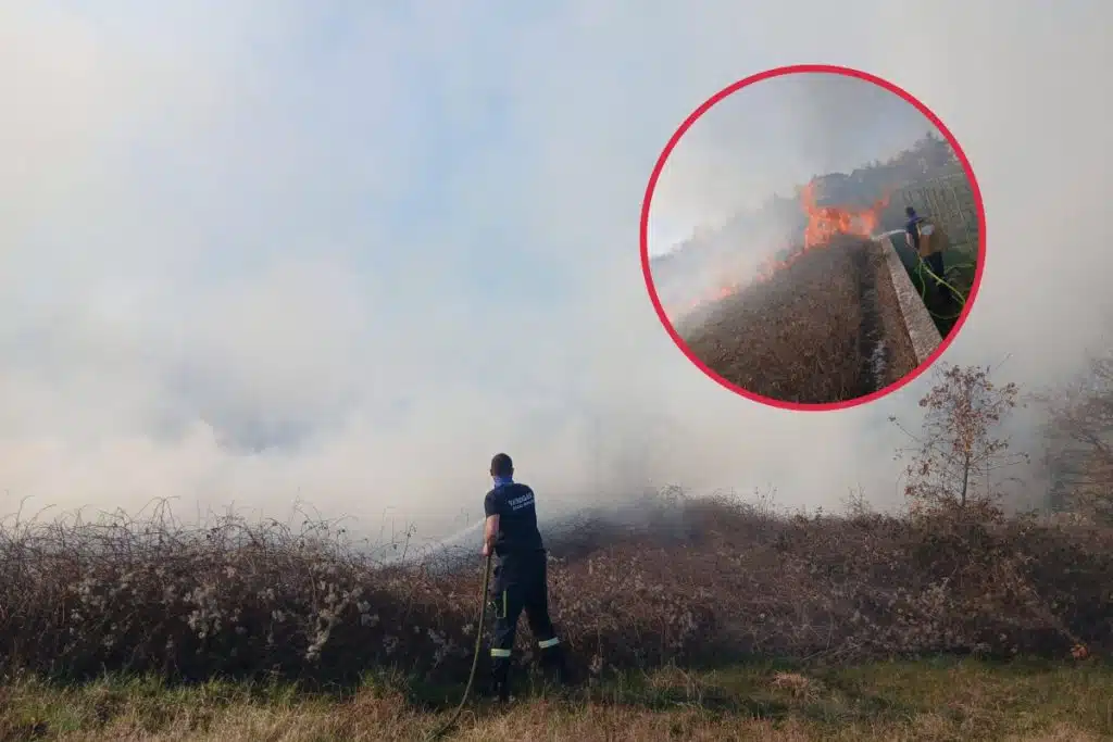 Prva intervencija vatrogasaca iz Uzarića: Gorjelo nisko raslinje, pomogli i kolege iz Širokog Brijega