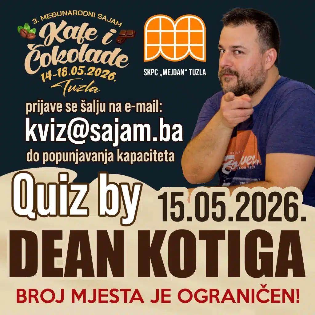 Kviz sa Deanom Kotigom ove godine u Mejdanu