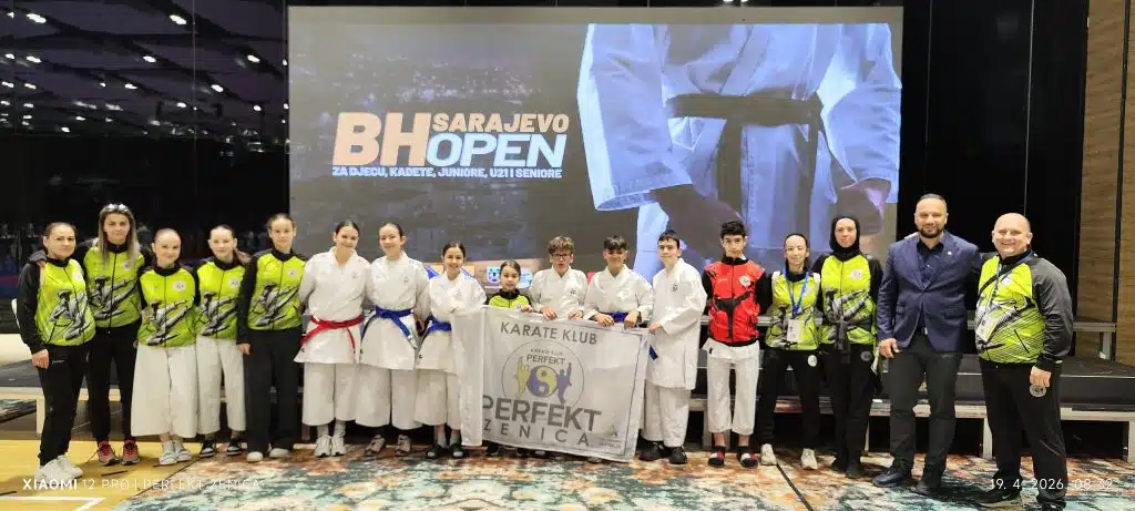 Karate klub Perfekt Zenica osvojio šest medalja na turniru BH Sarajevo Open 2026