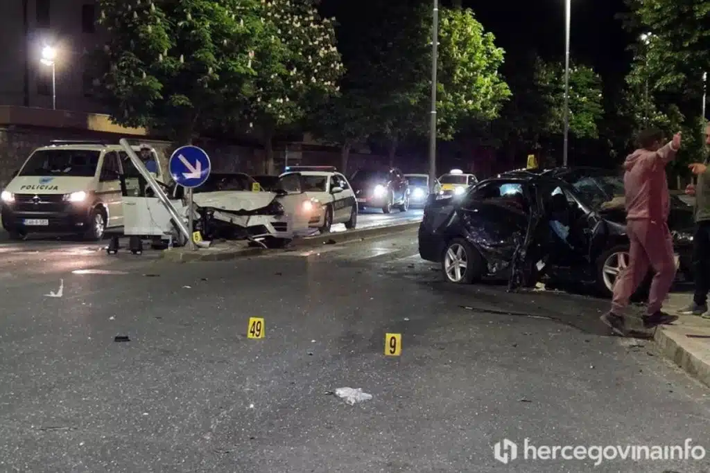 Mostar: 5 ozlijeđenih u teškoj prometnoj nesreći