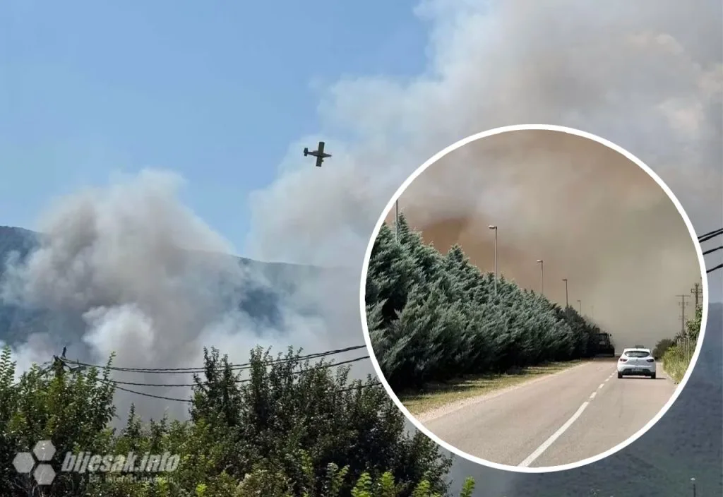 Mostar pod dimom: Veliki požar izbio na deponiji, situacija iznimno ozbiljna
