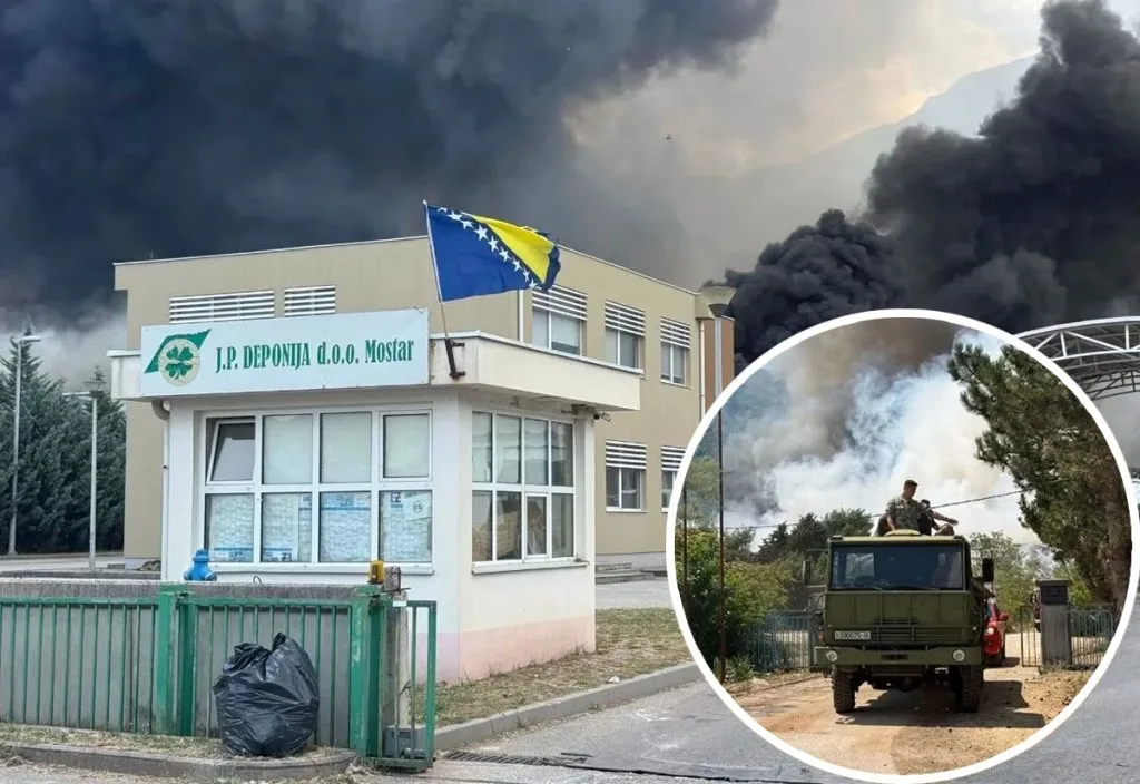 Mostar: Gori skladište i zgrade na deponiji, uključila se i vojska