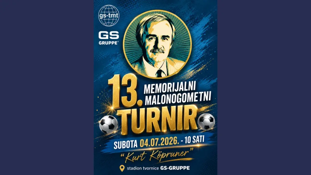 GS-TMT organizuje 13. Memorijalni malonogometni turnir ”Kurt Köpruner”