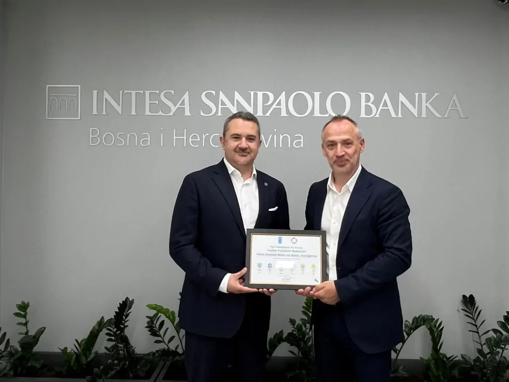 Intesa Sanpaolo Banka nastavlja graditi održivije poslovanje uz smanjenje CO₂ otiska
