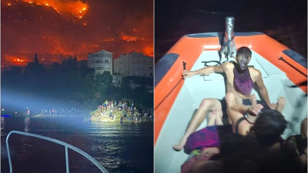 Drama kod Omiša: Ljudi bježali u more, spašavanje trajalo satima