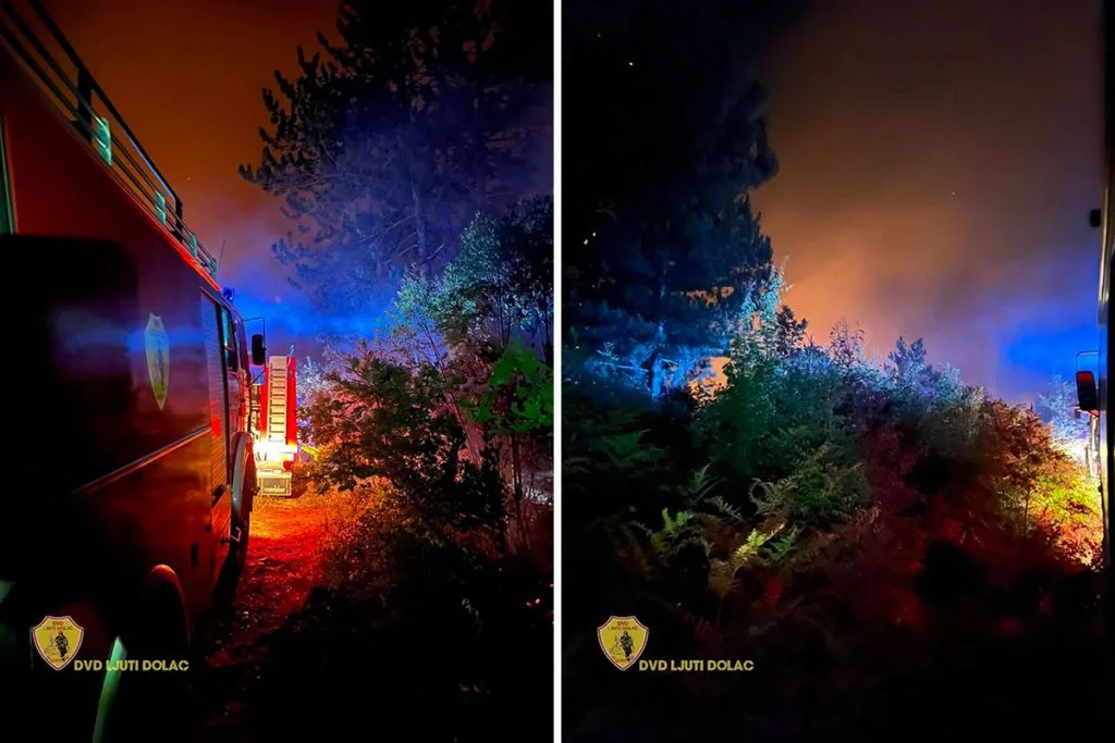 Požar iznad Ljutog Doca: Vatra krenula s više lokacija, vatrogasci obranili selo