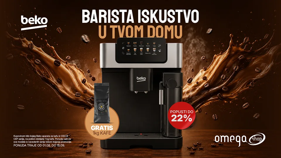 Barista iskustvo u domu: Beko aparati za kafu uz popuste i 1 kg kafe na poklon