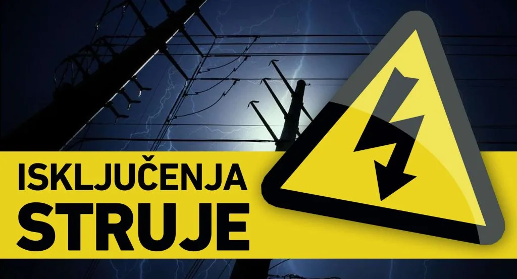 Obavijest o isključenju električne energije dijela TS Voznik 2 Kalinska